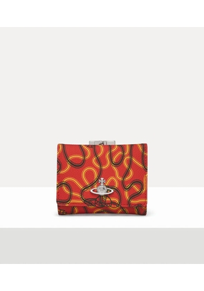 Vivienne Westwood Small Frame Wallet Buccia D'arancia Poppy-red-wiggle One Size Women