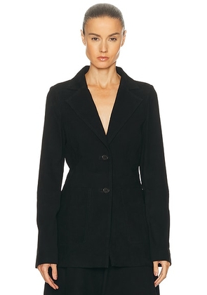 Rohe Suede Cinched Blazer in Black - Black. Size 34 (also in 36, 40).