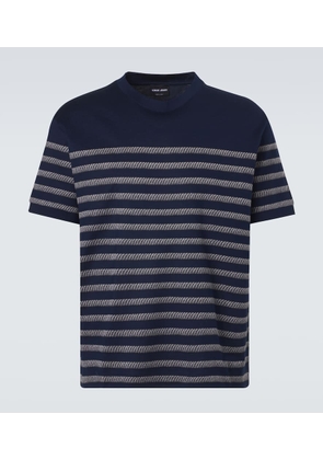 Giorgio Armani Striped cotton-blend T-shirt