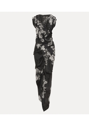 Vivienne Westwood River Dress Devore' Jersey Grey-flowers XS Women