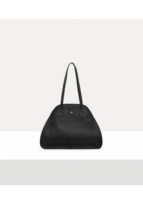 Vivienne Westwood Yasmina Small Handbag Aniline Leather Black-dark-silver