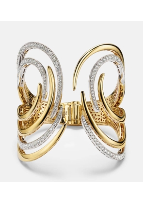 Yeprem Golden Strada 18kt gold and white gold cuff bracelet with diamonds