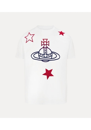 Vivienne Westwood Orb And Stars Classic T-shirt Cotton White S Unisex