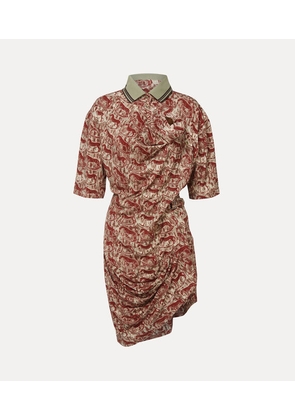 Vivienne Westwood Ming Polo Dress Print Fluid Jersey Red-rocking-horses XS Women