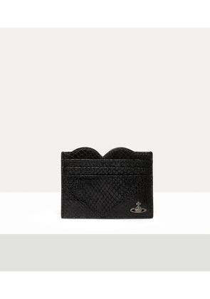 Vivienne Westwood Heart Card Holder Python-effect Emboss Black One Size Women