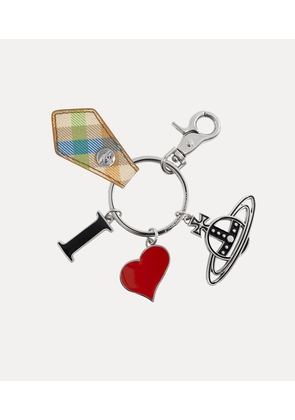 Vivienne Westwood I Love Orb Keyring Buccia D'arancia Heather-plaid One Size Unisex