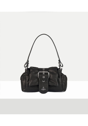 Vivienne Westwood Hazel Treasure Handbag Supple Leather Black-dark-silver