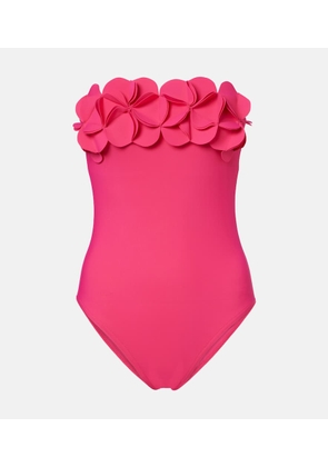 Karla Colletto Tess floral-applique swimsuit
