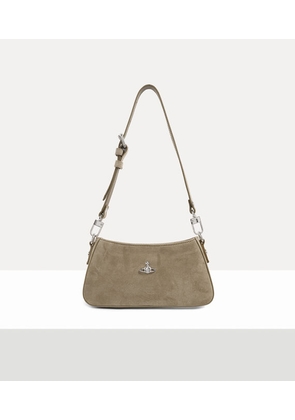 Vivienne Westwood Tasha Shoulder Phone Bag Leather Stone