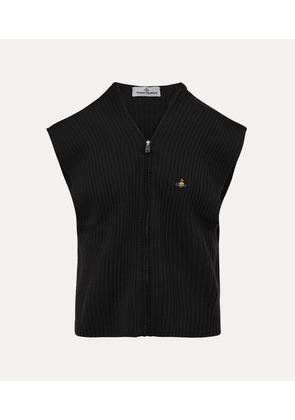 Vivienne Westwood Jess Zip Vest Merino Wool / Cashmere Black M/l Unisex
