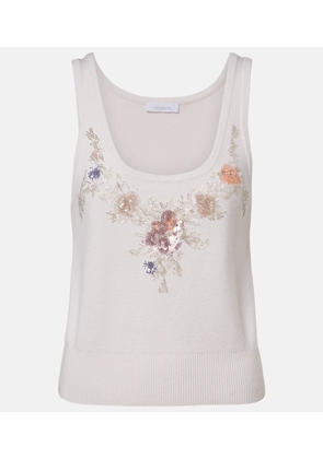 Rabanne Sequined wool and cashmere top