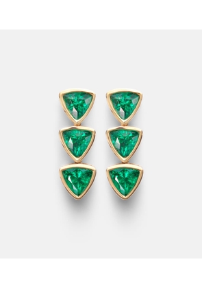 Anita Ko 18kt gold drop earrings with emeralds