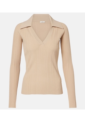 Joseph Chelia ribbed-knit polo sweater