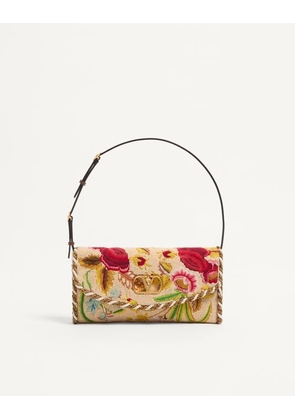 Valentino Garavani Valentino Garavani DeVain Embroidered Small Shoulder Bag Woman MULTICOLOUR UNI
