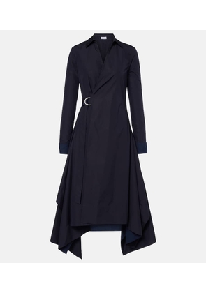 Loewe Draped cotton wrap dress