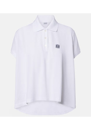Loewe Asymmetric cotton pique polo shirt