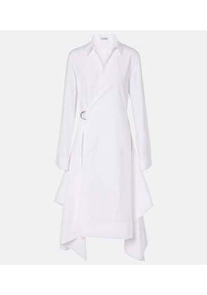 Loewe Draped cotton wrap dress