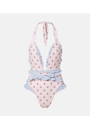 Montce Tropez printed ruffled swimsuit