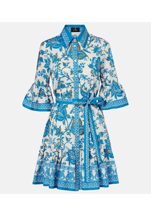 Etro Printed mini shirt dress