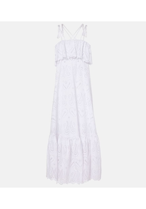 Etro Broderie anglaise cotton-blend maxi dress