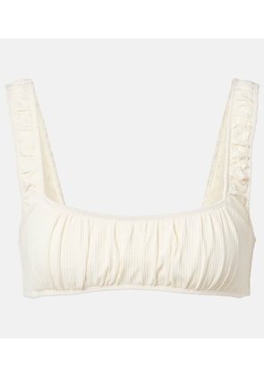 Montce Zoe ribbed-knit bikini top