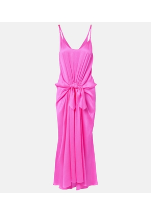 JW Anderson Gathered silk maxi dress
