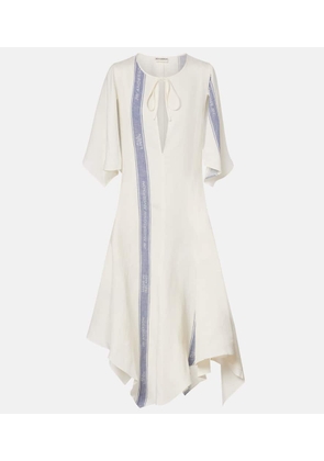 JW Anderson Asymmetric linen maxi dress