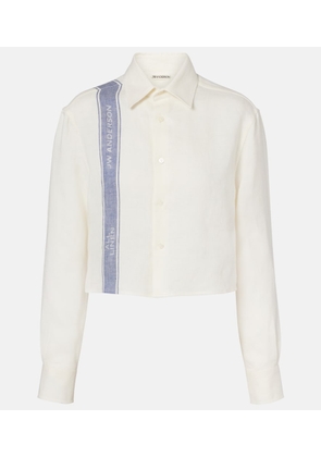 JW Anderson Cropped linen shirt