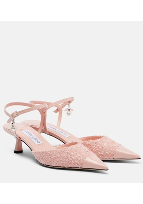 Jimmy Choo Aren tweed slingback pumps