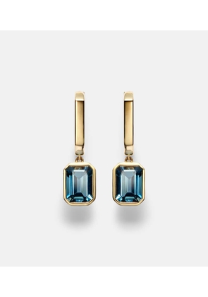 Bucherer Fine Jewellery 18kt gold (750/1000) drop earrings with topaz