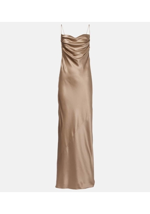 Saint Laurent Open-back silk satin gown