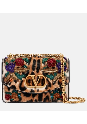 Valentino Garavani Vain Small embellished calf hair shoulder bag