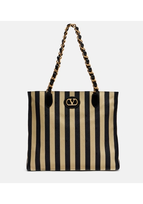 Valentino Garavani Laseine Large striped tote bag