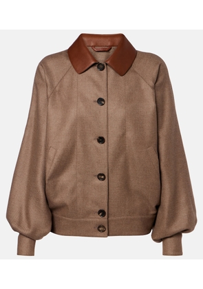 Loro Piana Kiefer cashmere and silk bomber jacket