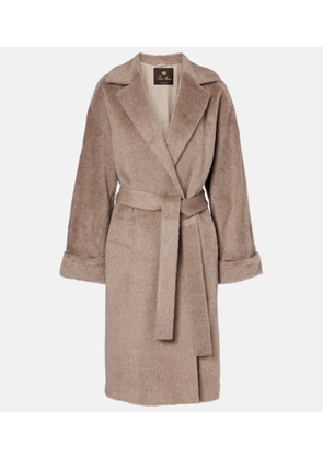 Loro Piana Maria alpaca and wool wrap coat