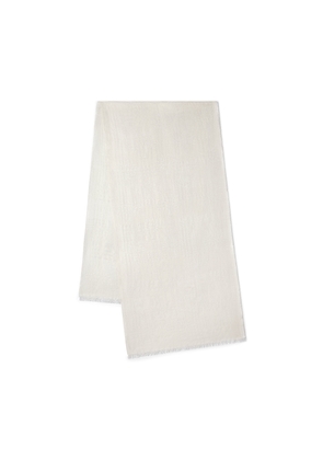 Mulberry Women's Check & Tree Rectangular Scarf Cream