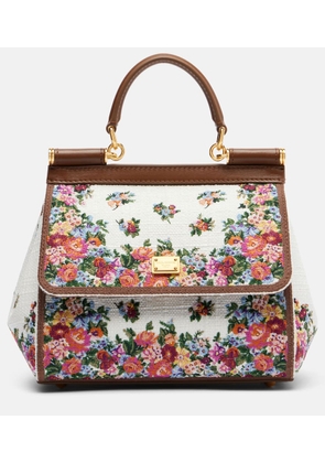 Dolce&Gabbana Sicily Medium leather-trimmed top-handle bag