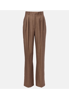 Loro Piana Chad pleated cashmere and silk wide-leg pants