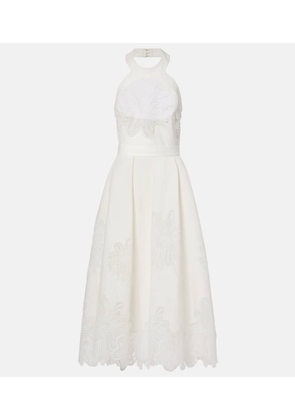 Elie Saab Embroidered halterneck cocktail dress