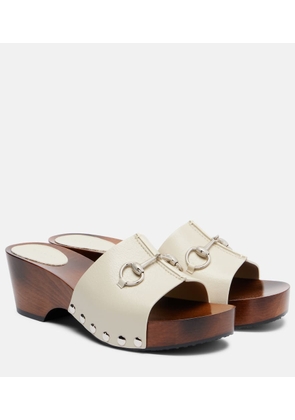 Gucci Horsebit leather clogs