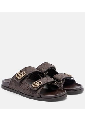Gucci Double G GG Canvas sandals