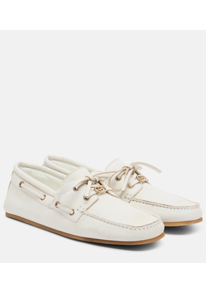 Gucci Interlocking G leather boat shoes