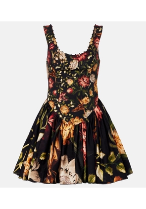 Agua by Agua Bendita Pluma floral cotton minidress