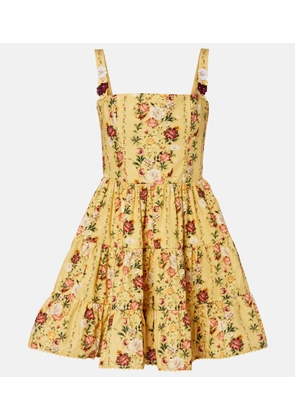 Agua by Agua Bendita Lima floral cotton minidress