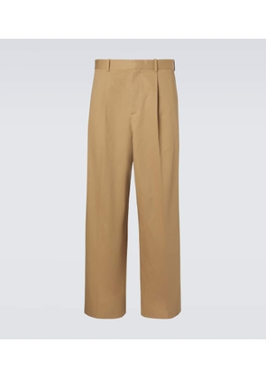 Loewe Pleated cotton gabardine wide-leg pants