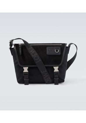 Loewe Flex Medium canvas and suede messenger bag