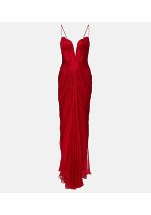 Maria Lucia Hohan Cecilia draped silk gown