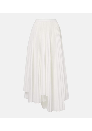 Plan C Plisse asymmetric muslin maxi skirt