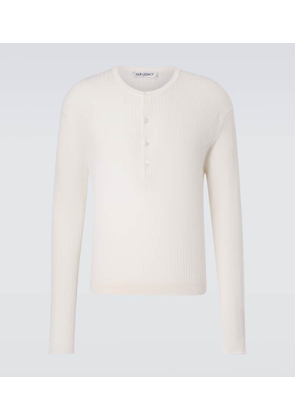Our Legacy Fine ribbed-knit cotton Henley shirt