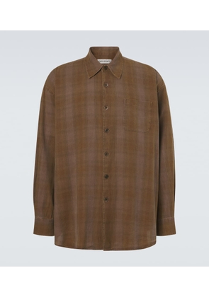 Our Legacy Borrowed checked cotton shirt